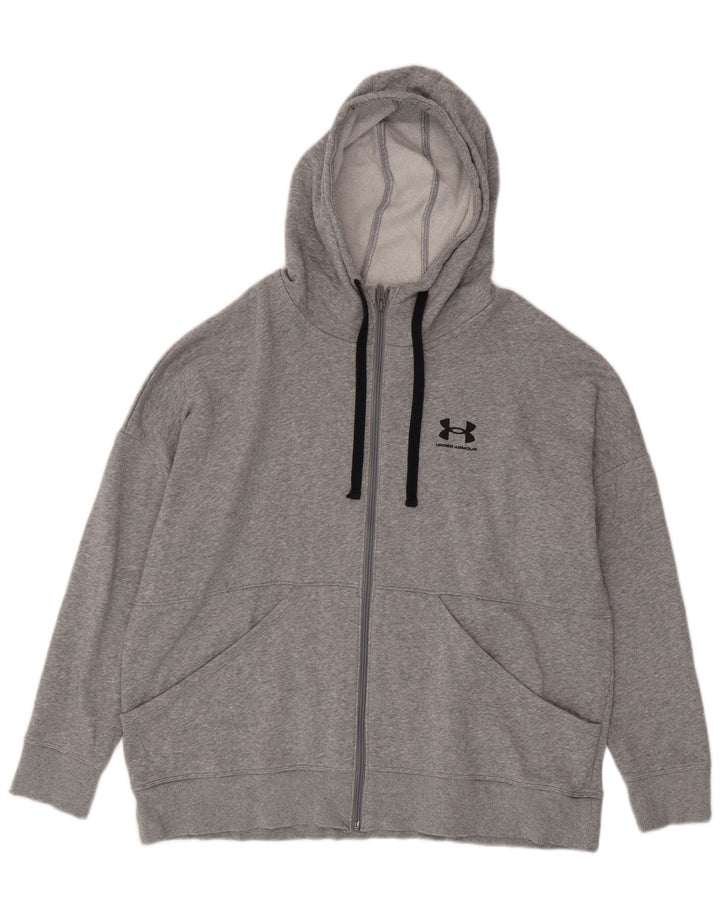 Under Armour Sweat à capuche zippé XL gris moucheté pour homme