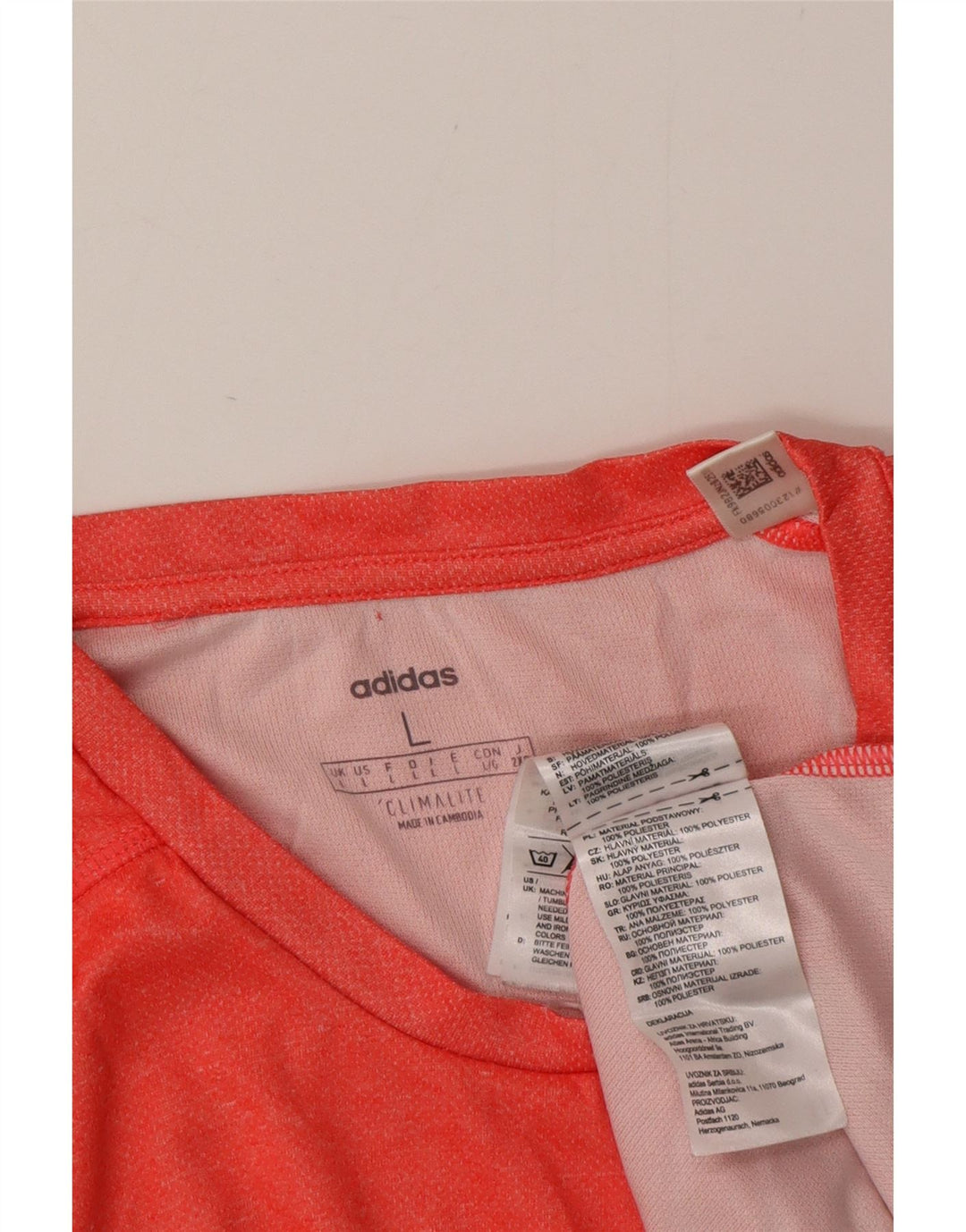Adidas Hommes Climalite T-Shirt Haut Grand Rouge Polyester