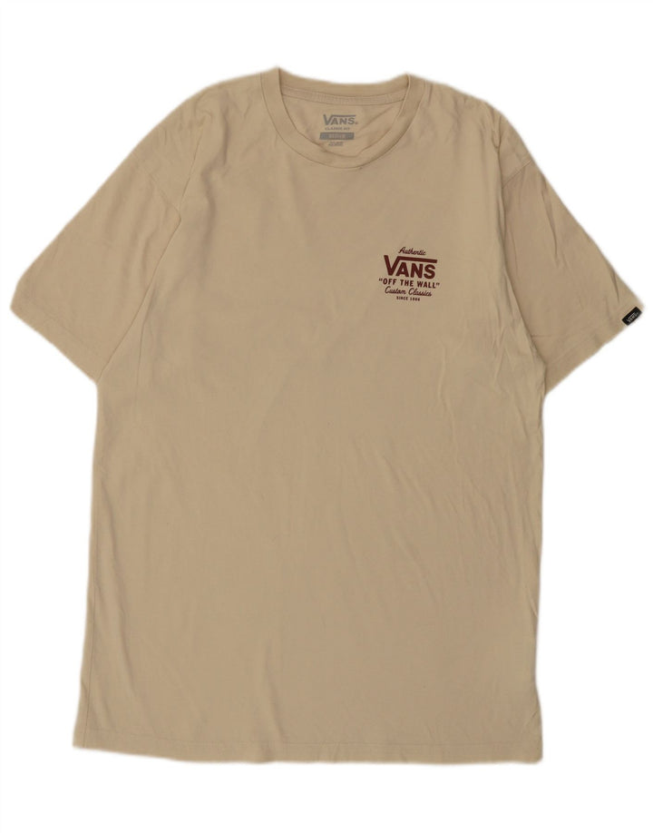 Vans T-shirt classique coupe classique en coton beige moyen pour homme