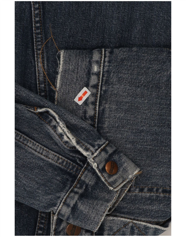 Wrangler Veste en jean pour femme UK 14 Coton bleu moyen