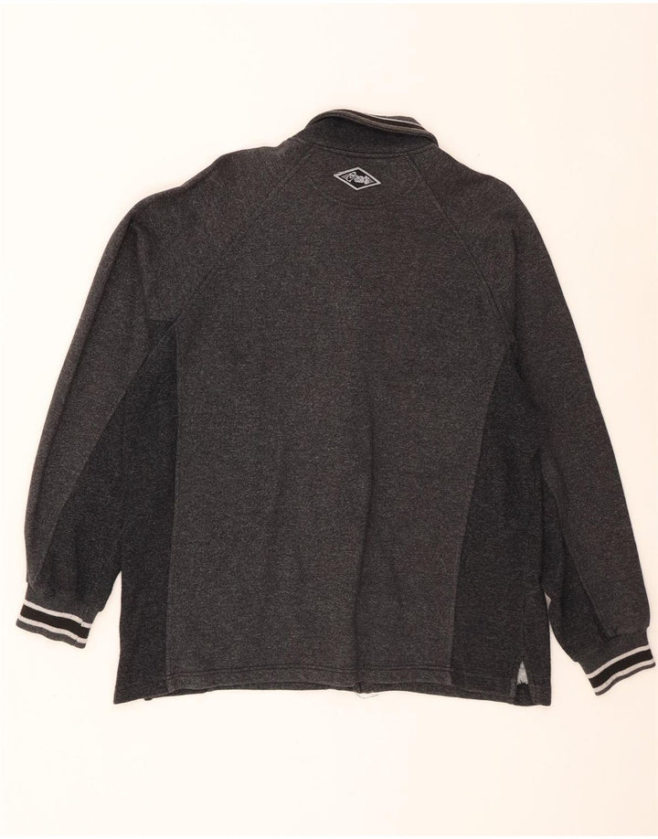 Asics Pull Cardigan Homme Gris Moyen Rayé Coton
