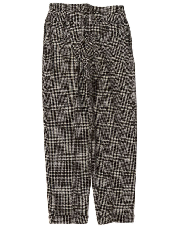 vintage Mens Pegged Suit Pantalon W30 L32 Gris Plaid