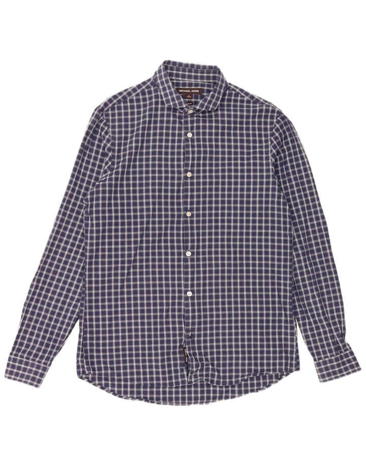 MICHAEL KORS Chemise Slim Fit Homme Bleu Marine Carreaux