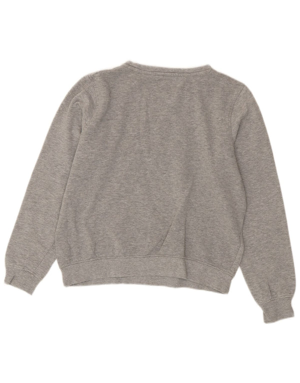 Kappa Sweat-shirt surdimensionné graphique pour femme UK 10 Petit coton gris
