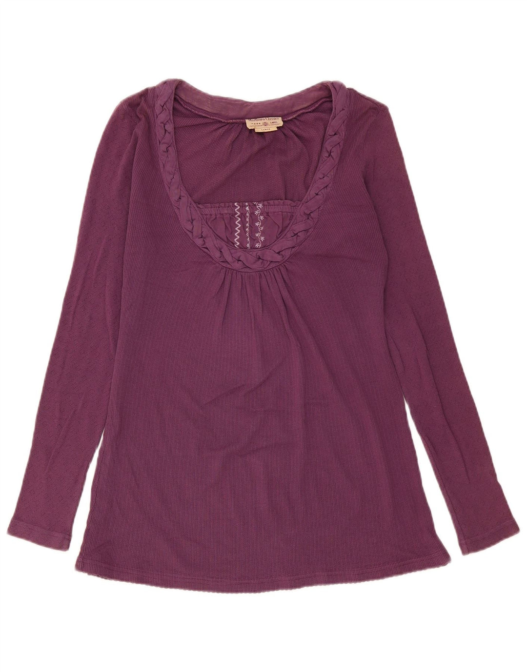 Marlboro Classics Haut à manches longues pour femme UK 14 Large Violet