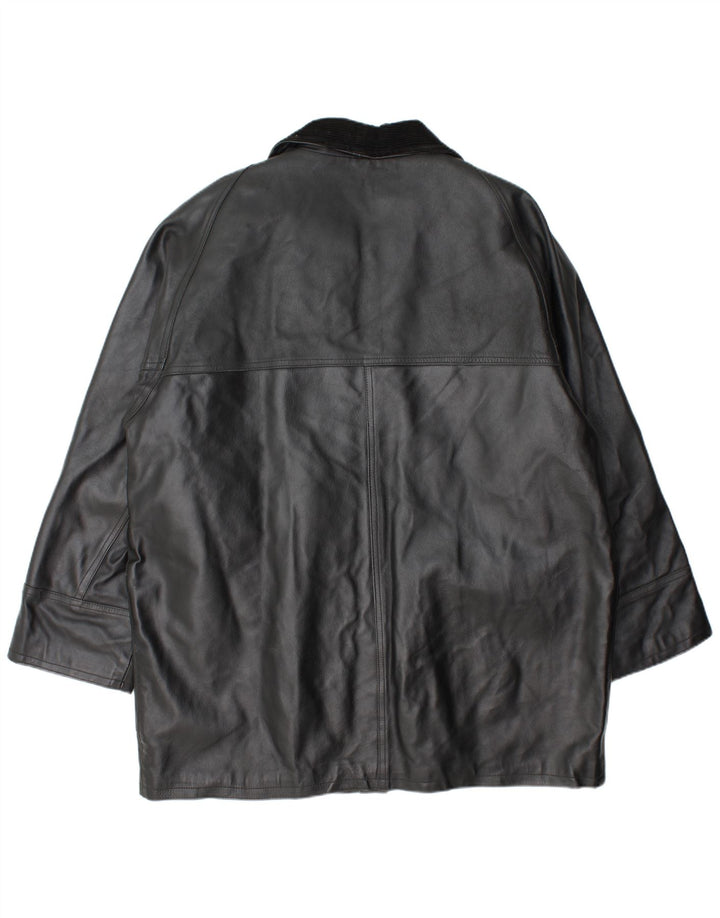 La Griffe Manteau en Cuir Femme IT 54 3XL Cuir Noir