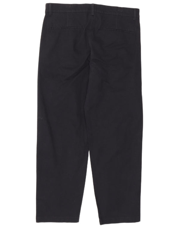 Marks & Spencer Pantalon Chino Pegged Homme Moyen W34 L29 Bleu Marine