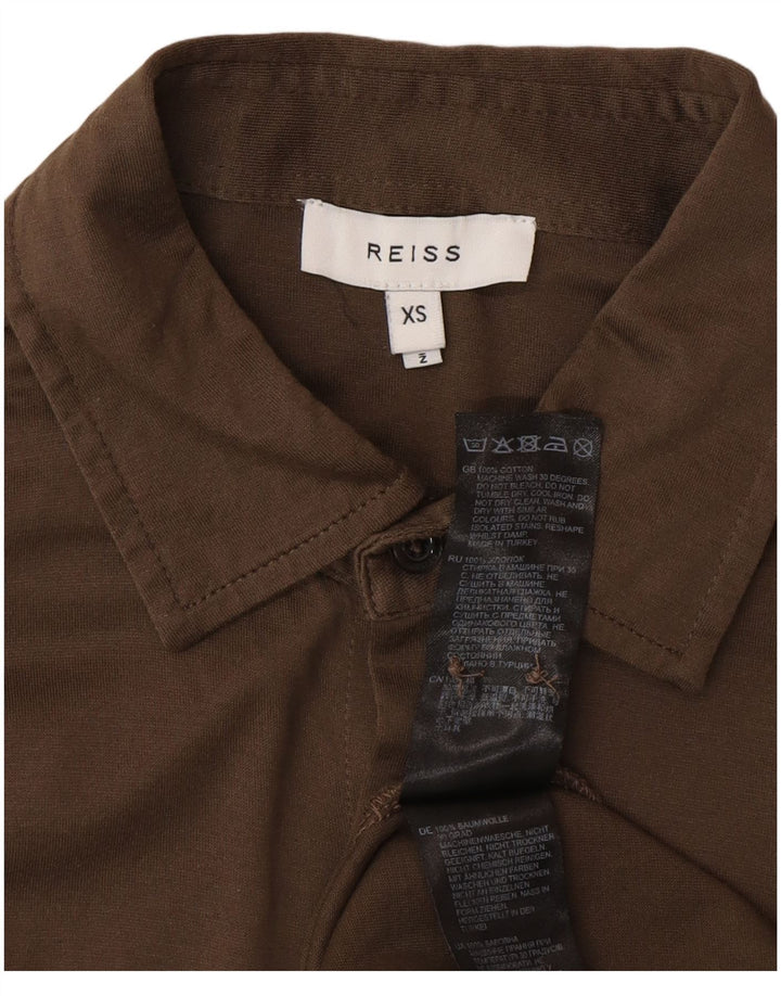 Reiss Chemise Homme XS Marron Coton