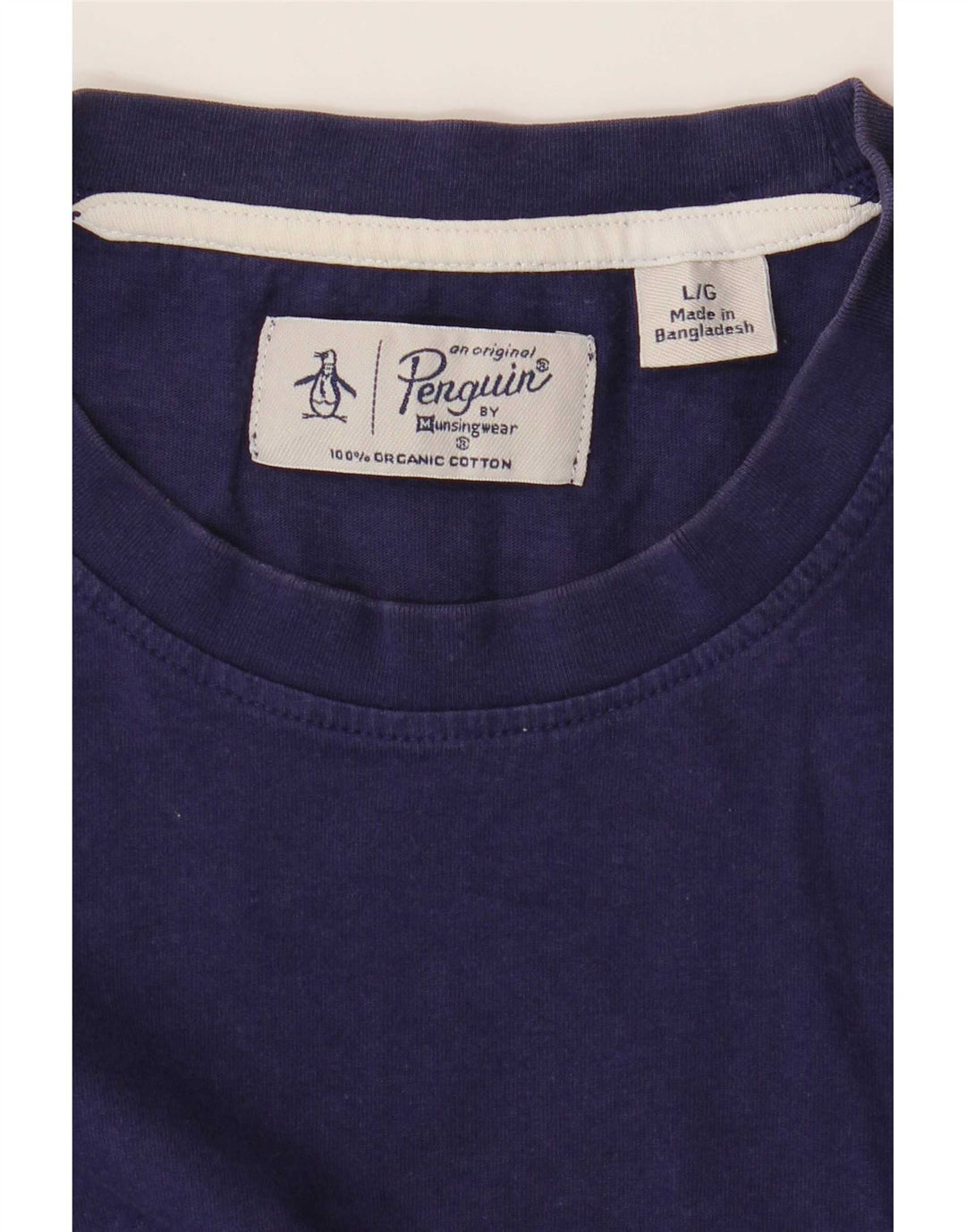 Penguin T-Shirt Homme Haut Large Bleu Marine Coton