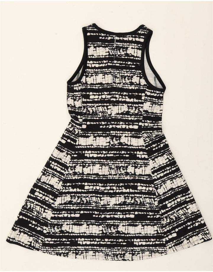 MOSSIMO Robe trapèze sans manches pour femme UK 10 Petit noir moucheté