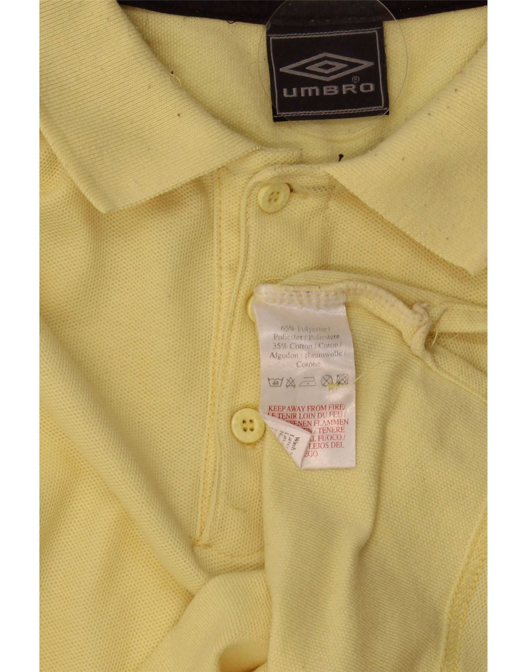 Umbro Polo Homme XL Jaune Polyester