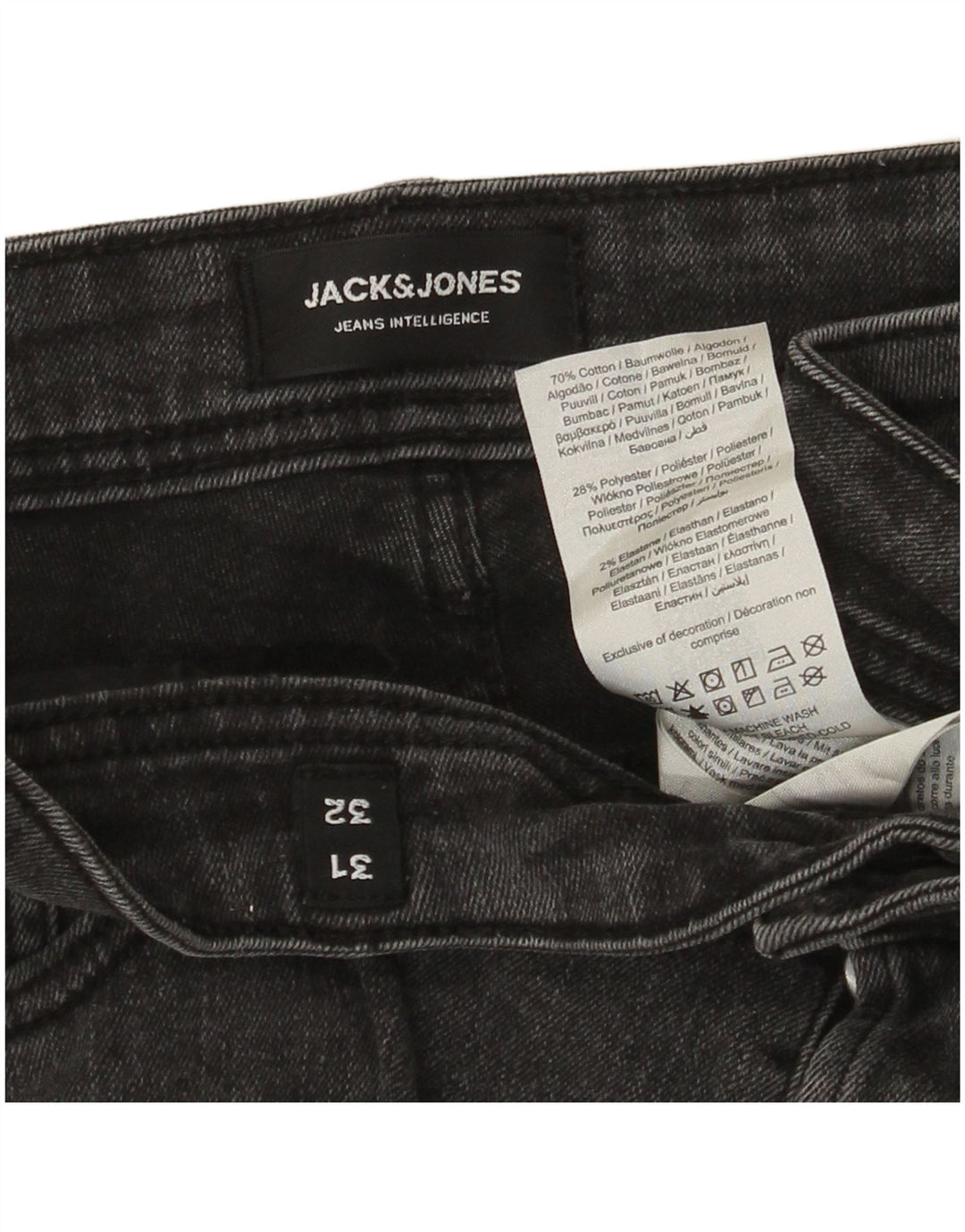 Jack & Jones Jean Slim Homme W31 L32 Gris Coton