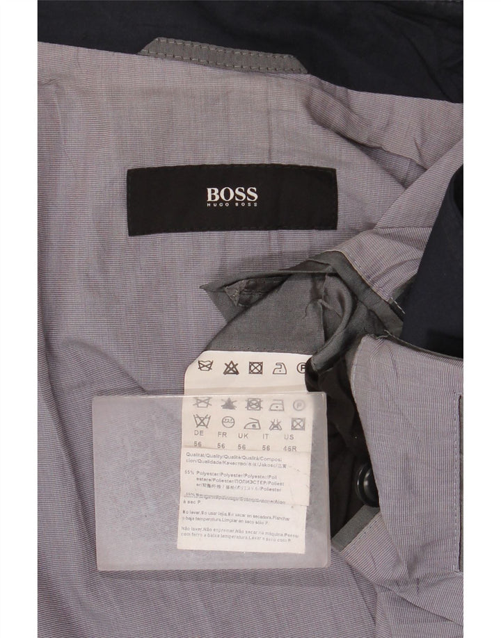 HUGO BOSS Manteau Homme IT 56 3XL Bleu Marine Polyester