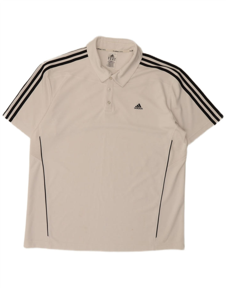 Adidas Homme Climacool Polo XL Blanc Polyester