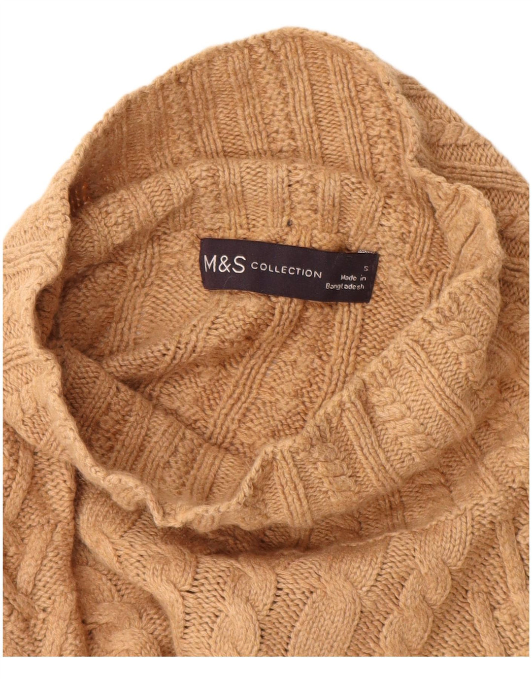 Marks & Spencer Pull col roulé pour femme UK 10 Small Beige