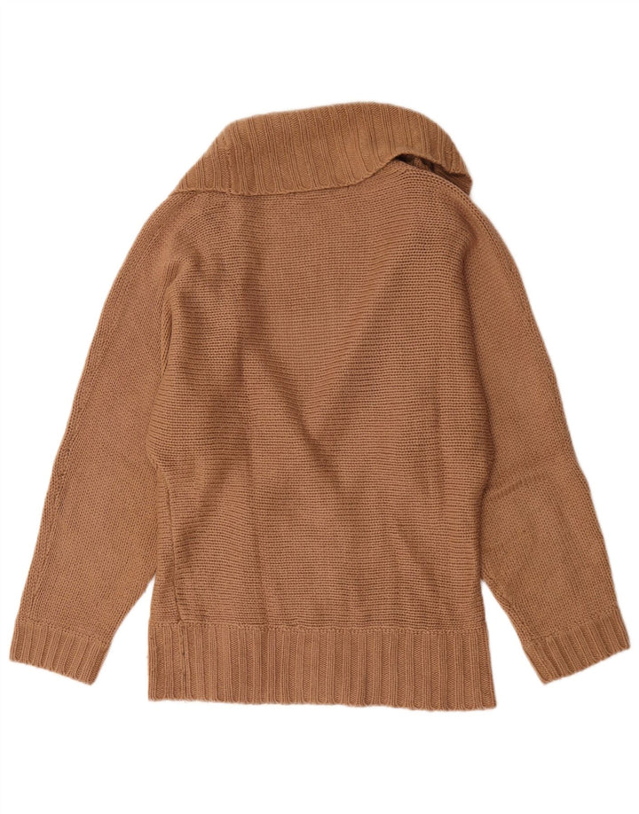 Zara Cardigan Femme Pull UK 14 Marron Moyen