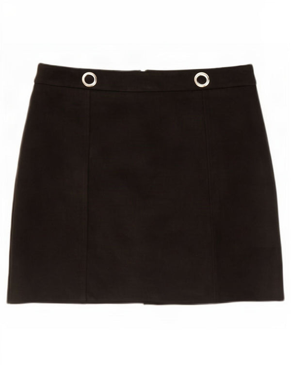 M&Co Mini-jupe femme UK 12 Medium W32 Noir Polyester