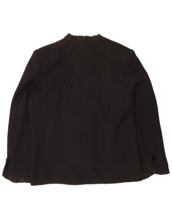 Pierre Cardin Veste Blazer 3 Boutons Femme IT 51 XL Laine Vierge Noire