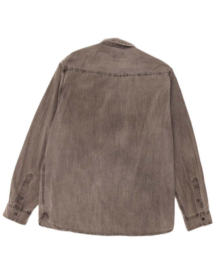 Zara Homme Regular Fit Chemise En Jean XL Gris Coton