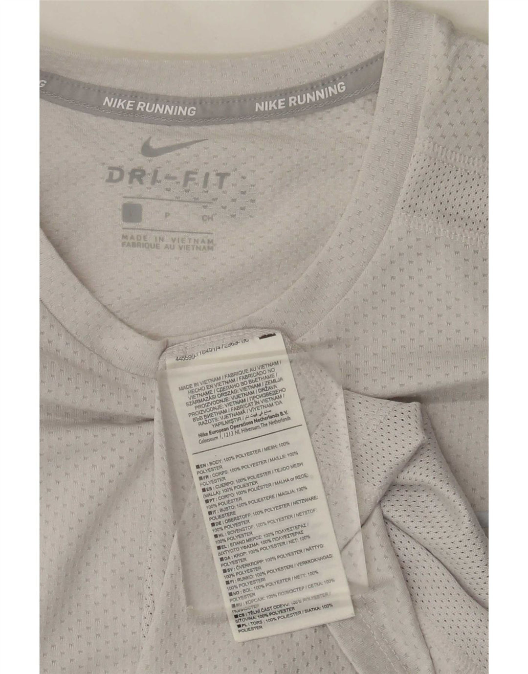 Nike Hommes Dri Fit T-Shirt Haut Petit Gris Polyester