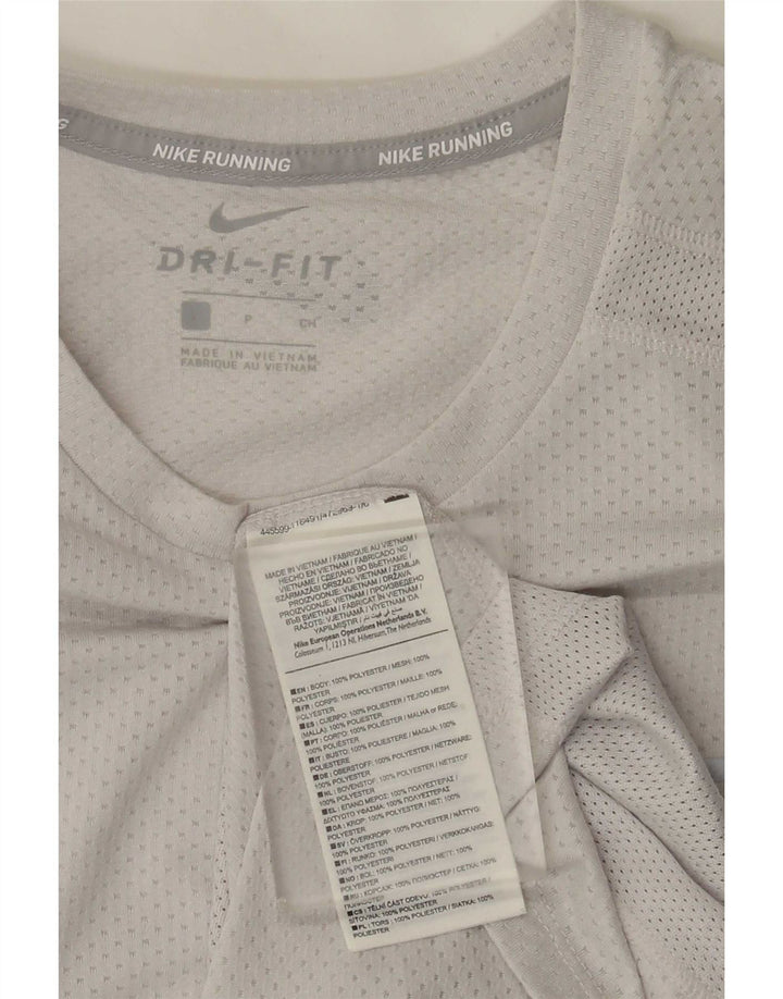 Nike Hommes Dri Fit T-Shirt Haut Petit Gris Polyester