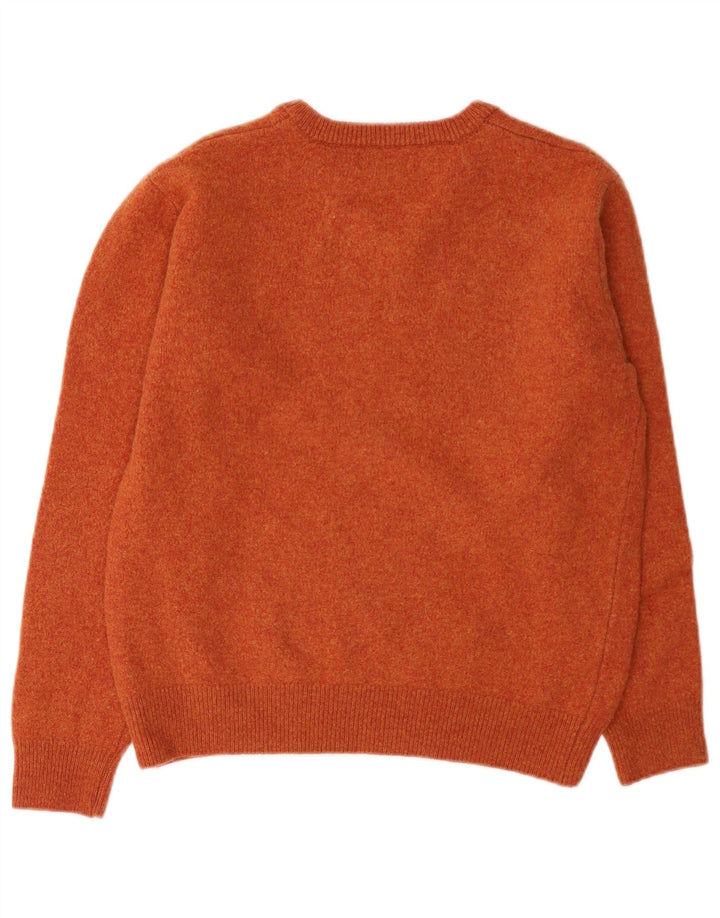 Lincoln Pull col en V pour femme UK 44 Laine orange moyen