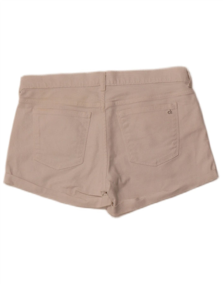 CALVIN KLEIN Short en jean pour femme US 8 Medium W32 Coton blanc