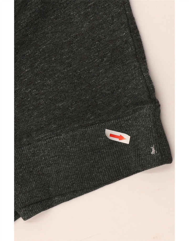 Reiss Homme Sweatshirt Jumper Petit Vert Moucheté Coton