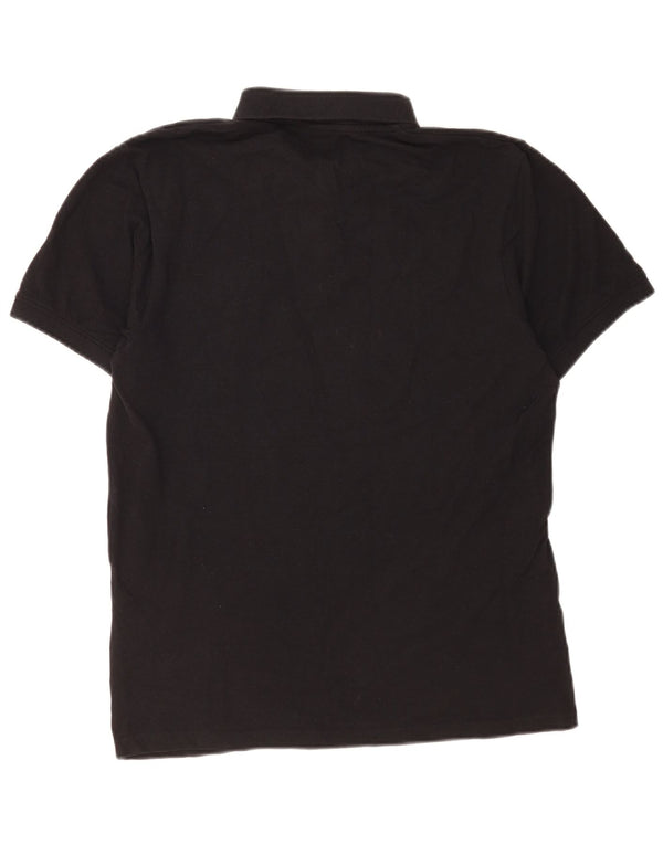 Russell Athletic Mens Polo Shirt Large Black Cotton