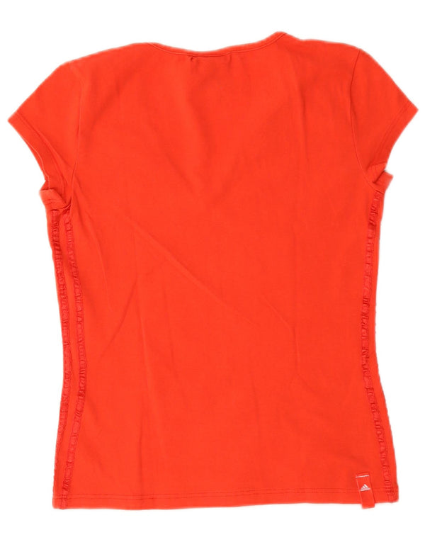 Adidas T-shirt graphique pour femme UK 18 XL Rouge Coton
