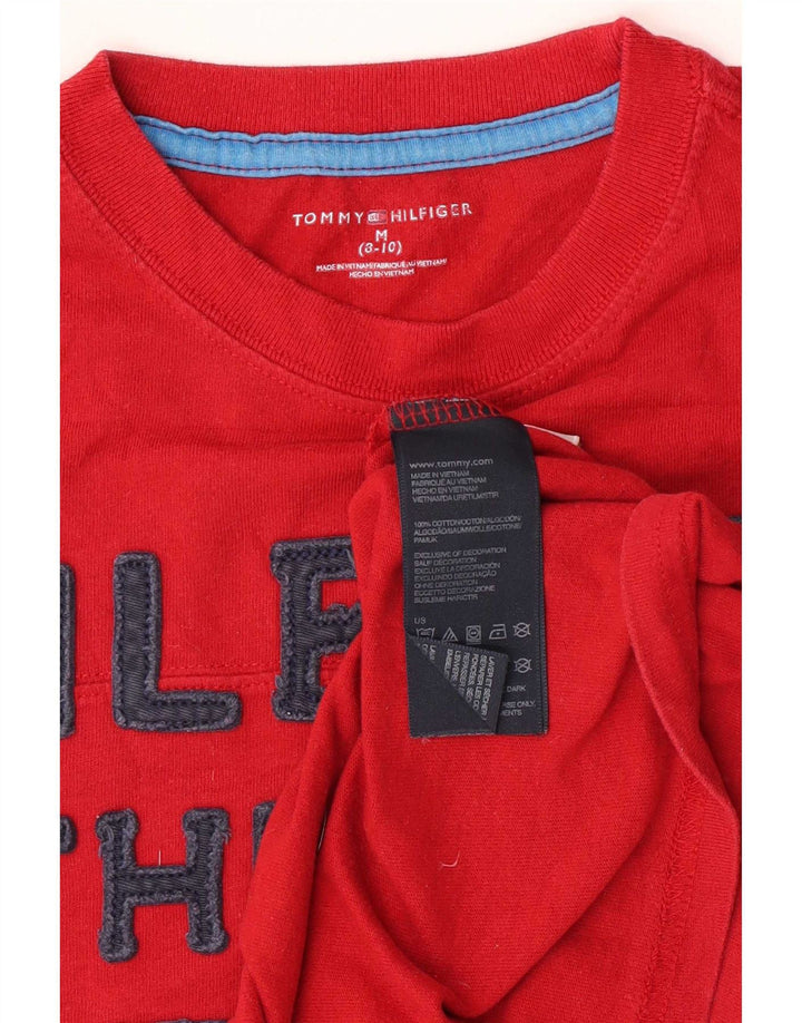 Tommy Hilfiger Haut graphique à manches longues pour garçon 8-9 ans Rouge moyen