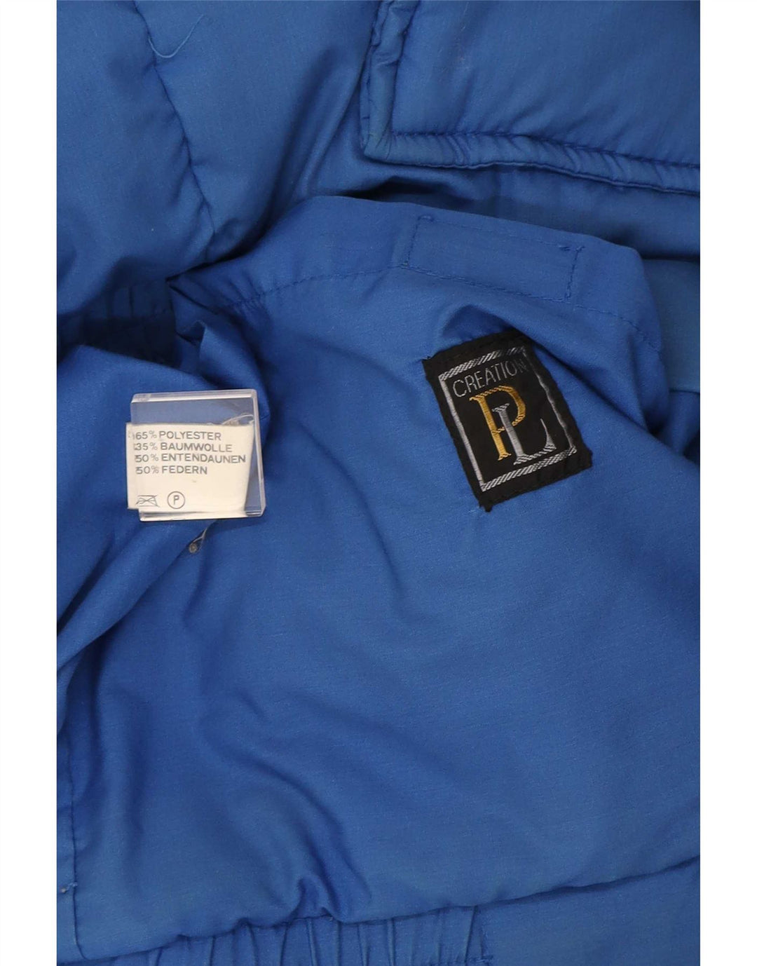 Creation Veste matelassée à capuche pour homme IT 50 Large Bleu Polyester
