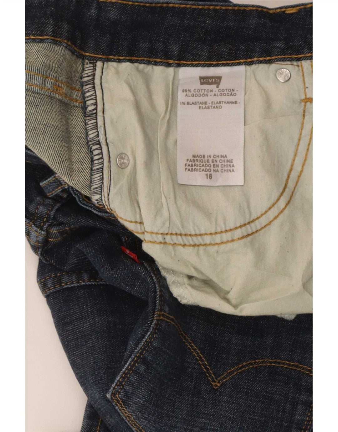 Levi's Mini jupe en jean pour femme US 16 XL W36 Bleu Coton