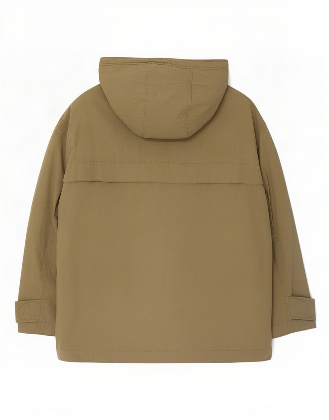 Zara Veste utilitaire surdimensionnée à capuche pour femme UK 14 en coton kaki moyen