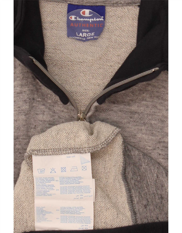Champion Veste de survêtement pour homme Large Gris Colorblock Coton