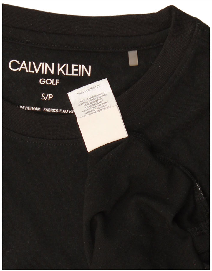 CALVIN KLEIN T-Shirt de Golf Homme Petit Noir Polyester