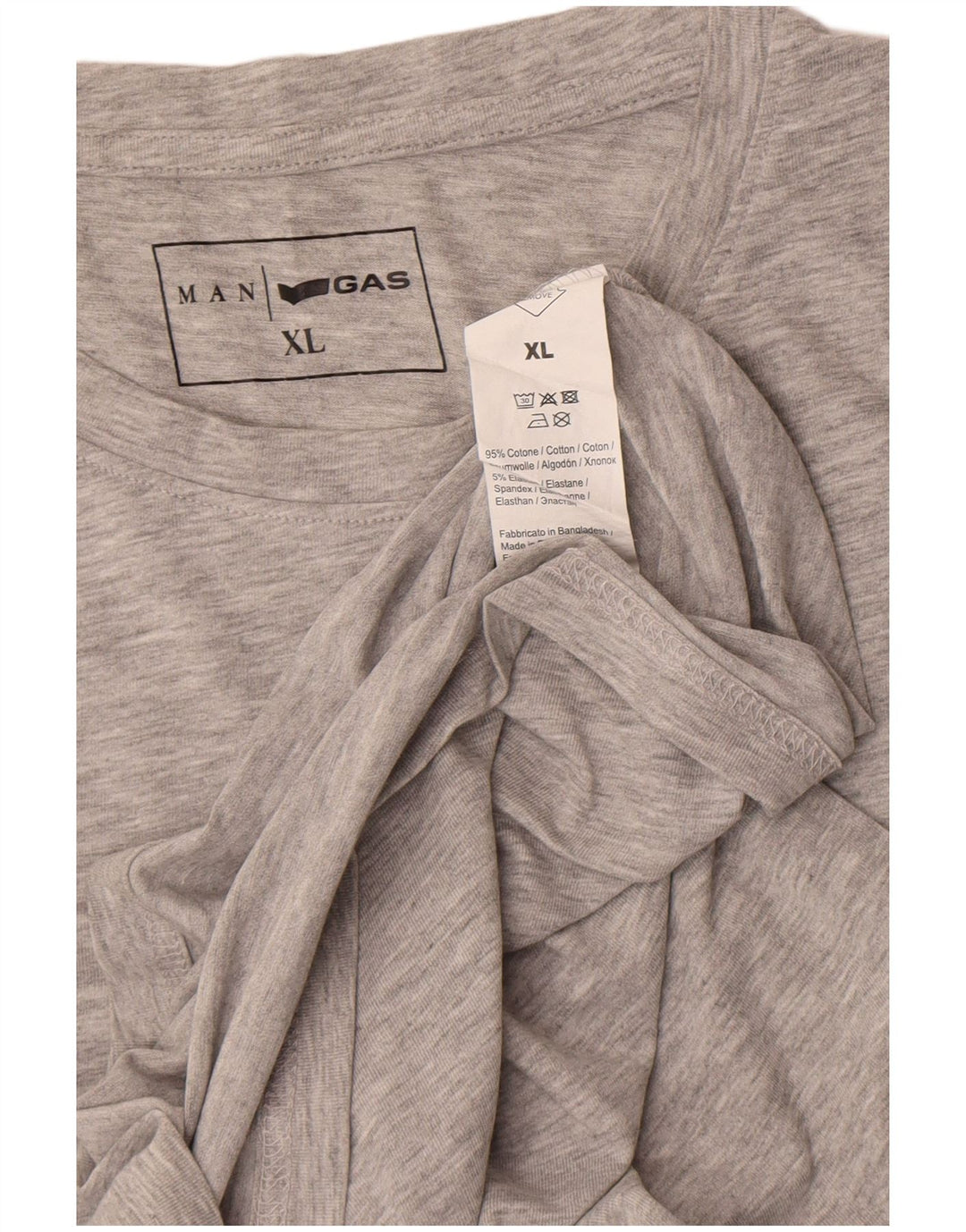 Gas T-Shirt Homme Top XL Gris Coton