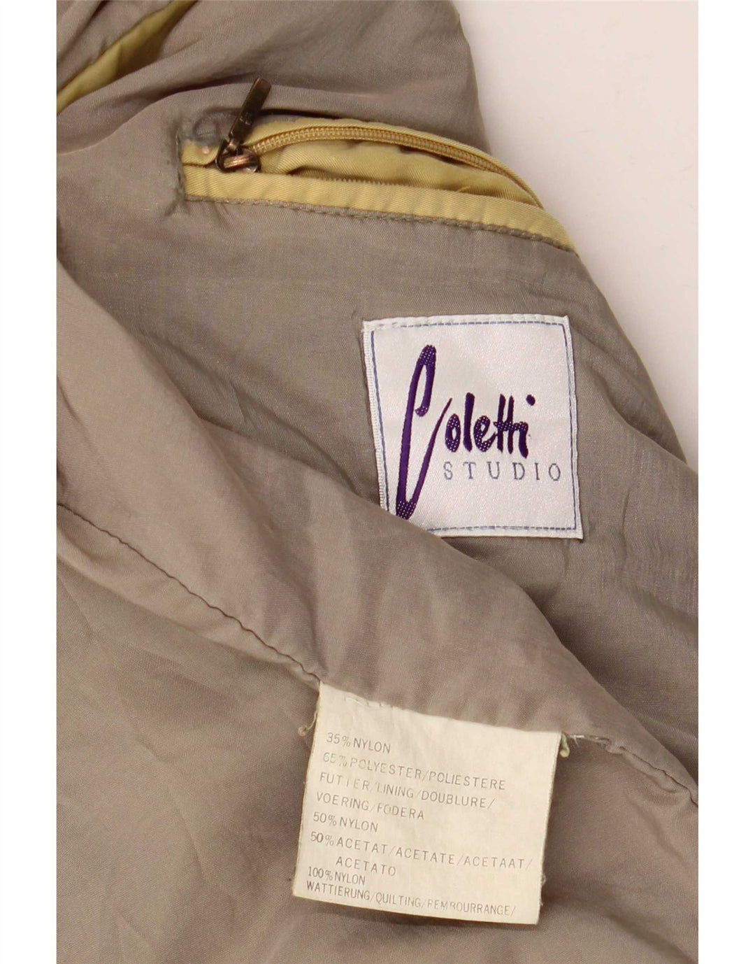 Studio Coletti Veste Bomber Homme UK 42 XL Nylon Jaune