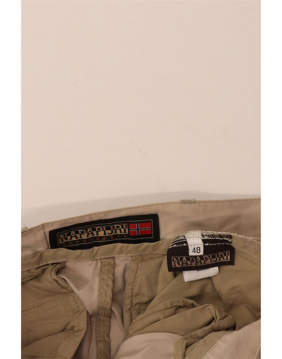 Napapijri Short Cargo Homme IT 48 Medium W30 Beige Coton