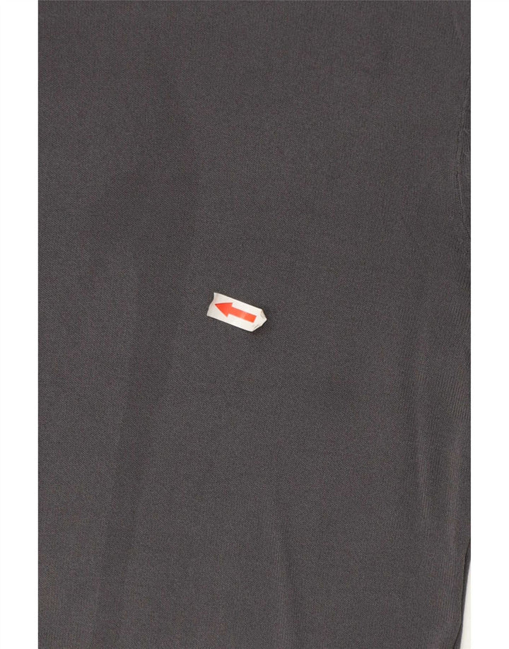 Zara Femme Top Manches Longues UK 10 Small Gris Viscose