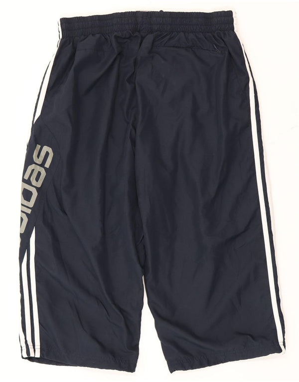 Adidas Bermuda graphique pour femme UK 16 Large Bleu marine Polyester