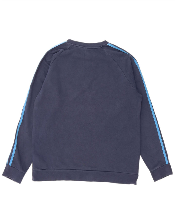 Adidas Sweat-Shirt Homme Bleu Marine Moyen Coton