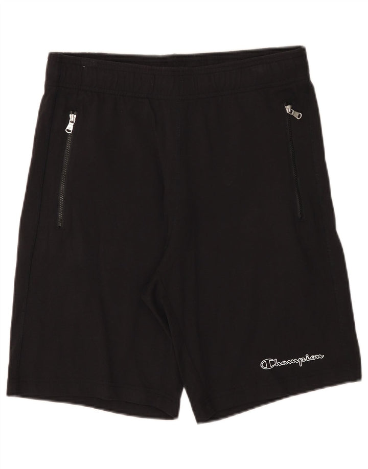 Champion Short de Sport Homme Coton Noir Moyen