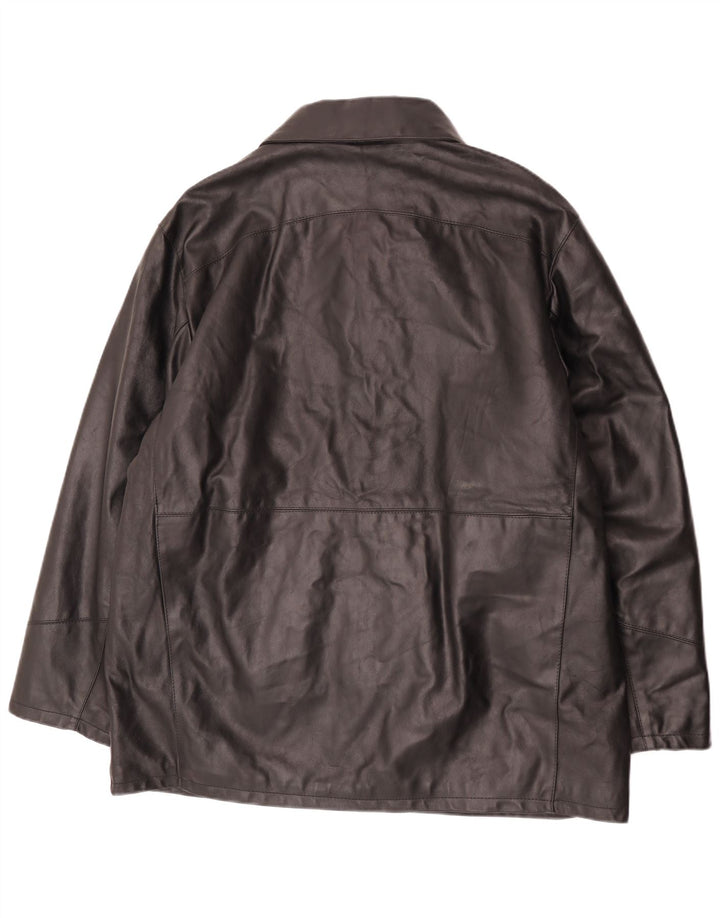 Veste en cuir homme vintage IT 54 2XL Cuir noir