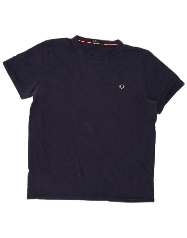 Fred Perry T-Shirt Homme Haut Large Bleu Marine Coton