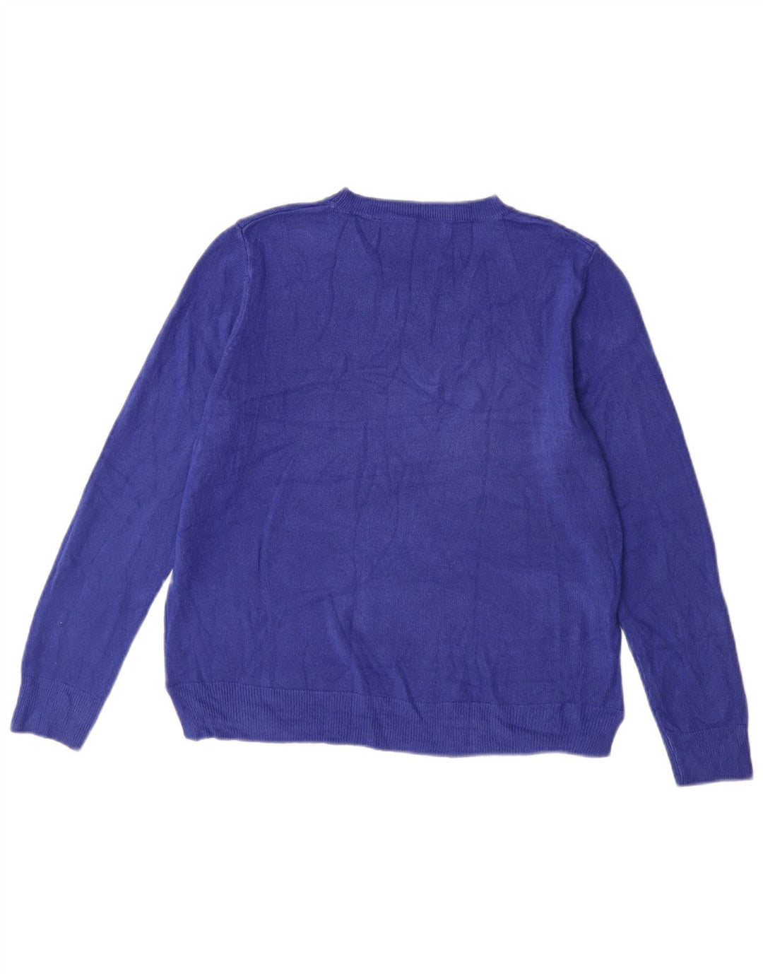Marks & Spencer Pull à col rond pour femme UK 14 Bleu moyen