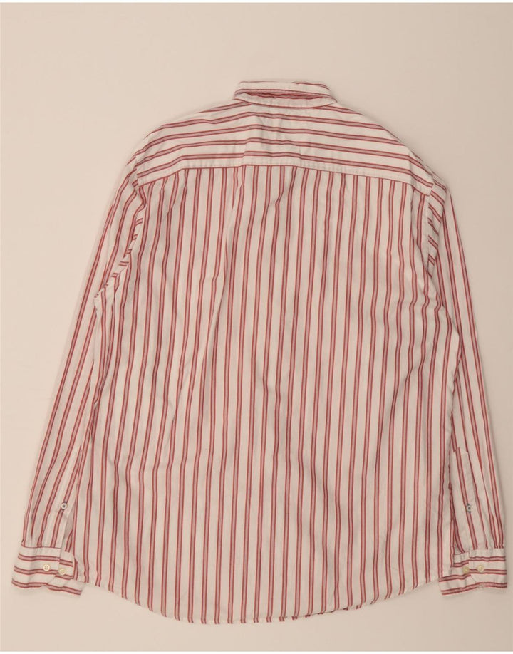 TOMMY HILFIGER Mens Shirt XL Red Striped Cotton Vintage Tommy Hilfiger and Second-Hand Tommy Hilfiger from Messina Hembry 