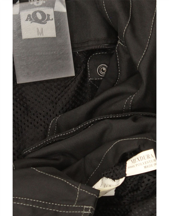 vintage Mens Motorstyle Racer Jacket UK 38 Medium Black Colourblock