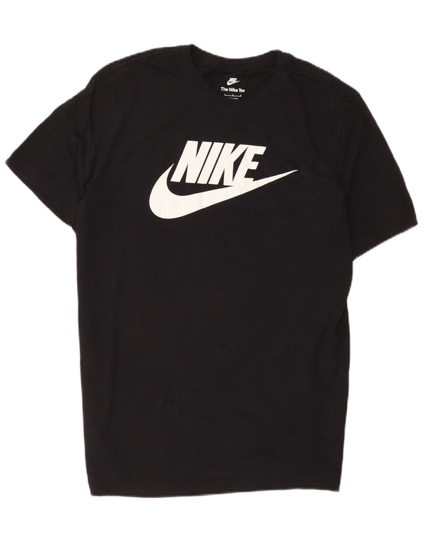 Nike T-shirt graphique pour homme en coton noir Taille L