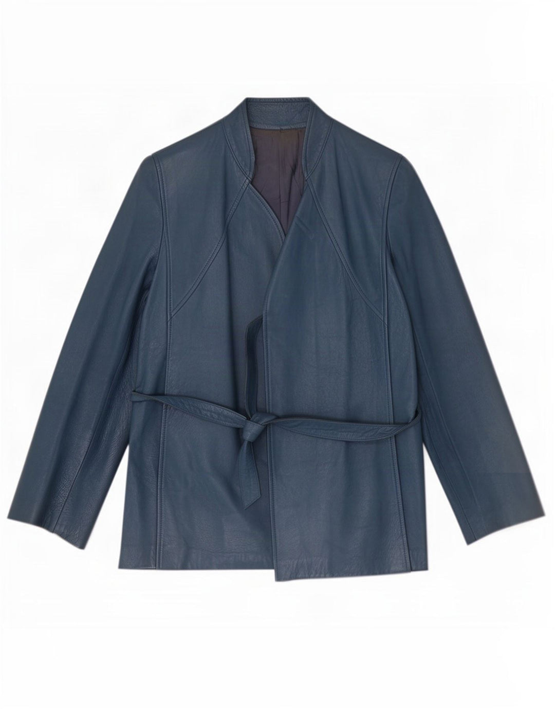 Chagall Veste En Cuir Femme IT 44 Bleu Moyen